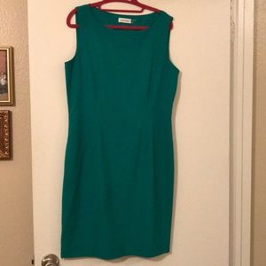 Green side zippers Calvin Klein dress
